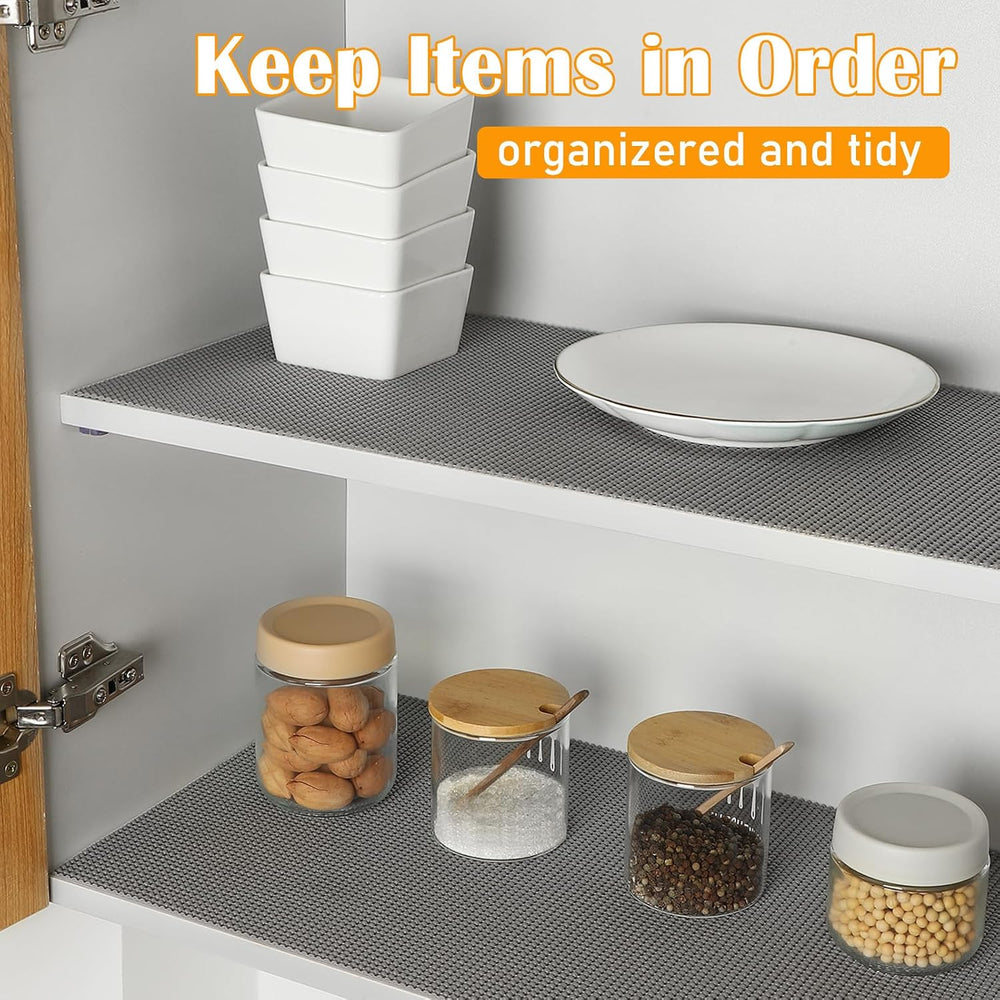 Songrey Non-Slip Shelf Cabinet and Drawer Liner, 17.5IN x 30FT, Dark Gray
