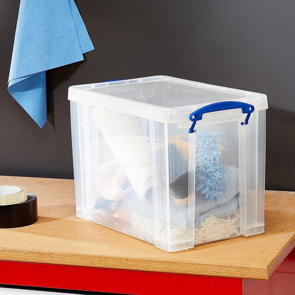 Really Useful Box 19 Liter Plastic Stackable Storage Container w/Snap Lid &am...