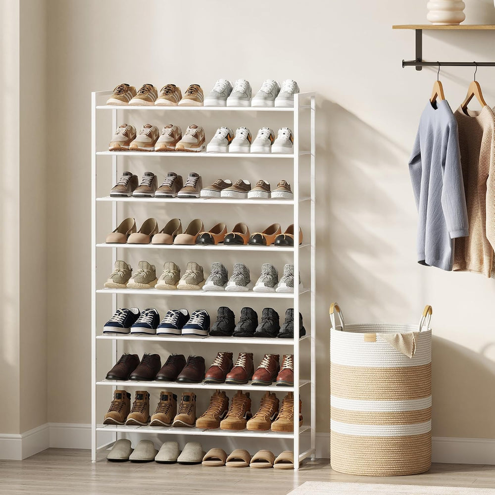 Nunsino Shoe Rack for Closet, Metal Shoe Organizer, 8 Tier Garage Shoe Rack M...