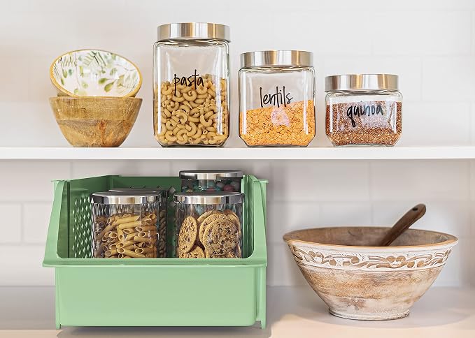 Skywin Plastic Stackable Storage Bins - Image 8