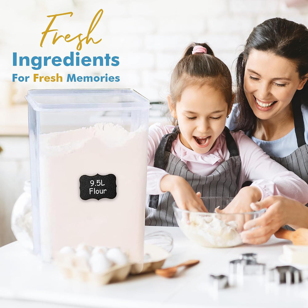 Shazo 2 PC (9.5L | 321 Oz) Extra Large Bulk Food Storage Containers with Airt...