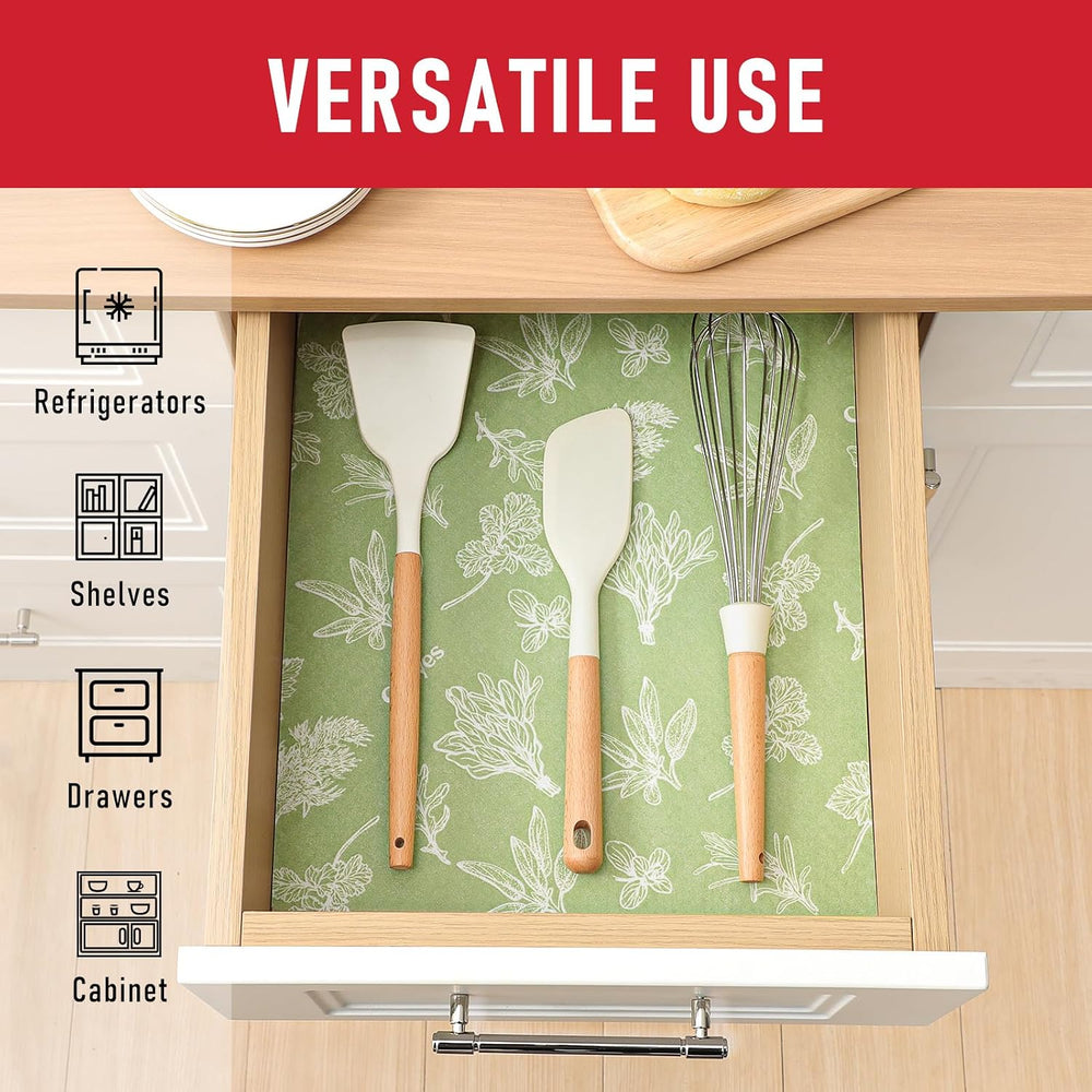 Cooyes Shelf Liner for Refrigerator & Drawer, Non-Adhesive Cabinets Liner...