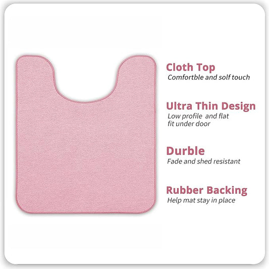 Toilet Rugs U Shaped Bathroom Rug, Machine Washable Non Slip Quick Dry Super - Image 2
