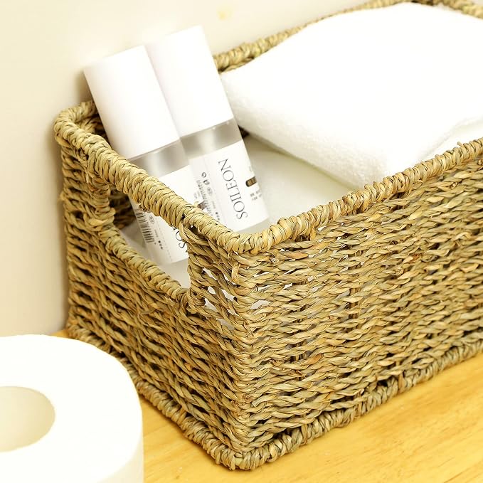 HOONEX Wicker Baskets for Storage, Seagrass Baskets - Image 7