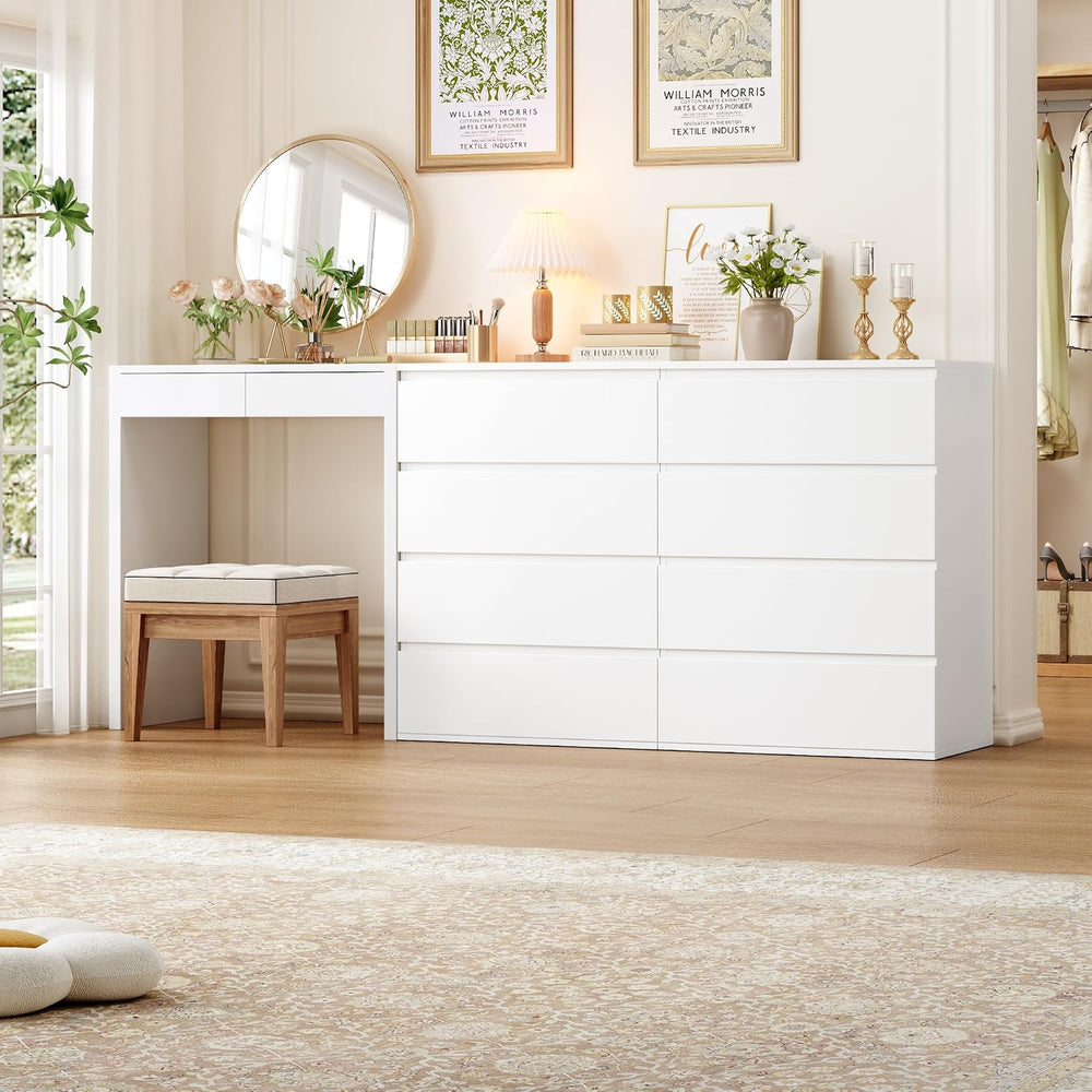 FOTOSOK White Dresser, Dresser for Bedroom, Small Dresser Chest of Drawers