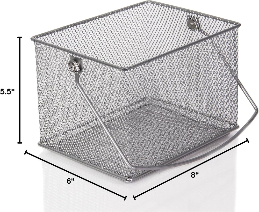 YBM Home Mesh Wire Food Storage Organizer Bin Basket with Handle for Kitchen ...