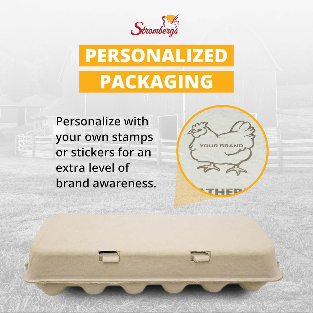 Stromberg's Large Blank Flat Top Chicken Egg Cartons, 100 Pack