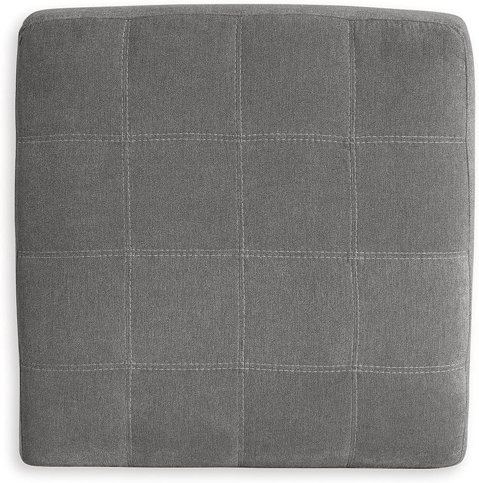 Signature Design by Ashley 36-in Oversized Square Ottoman, Gray