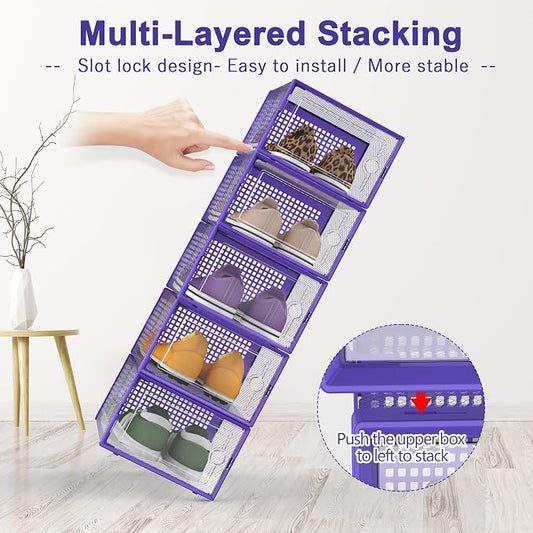 Kuject Shoe Organizers Storage Boxes - Image 2