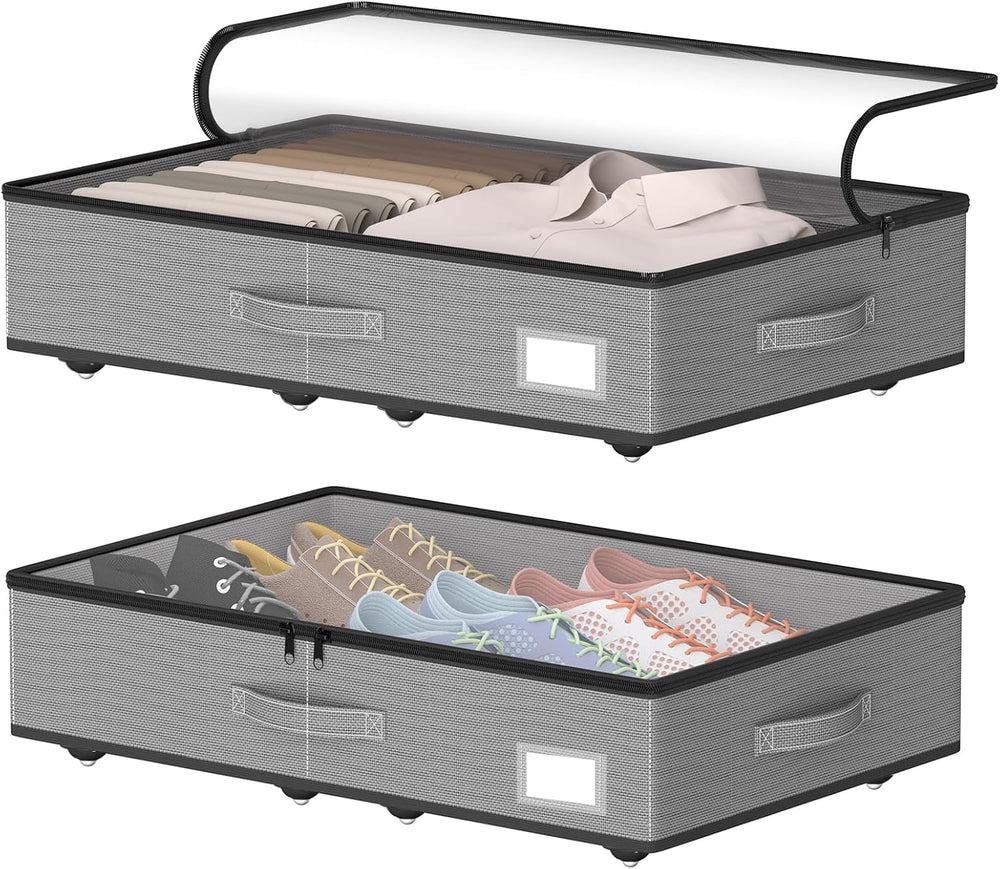 EE-RoomWorld Under Bed Storage with Wheels, No Assemble Required 5.5 inches h...