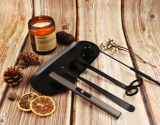 5IN1 Candle Accessory Set, Candle Wick Trimmer Cutter, Candle Snuffer & Candle - Image 2