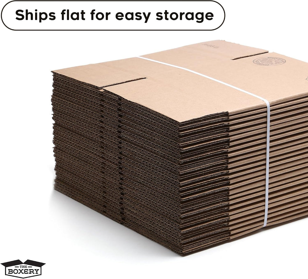 The Boxery 4"x4"x24" Corrugated Cardboard Boxes 100-Pack
