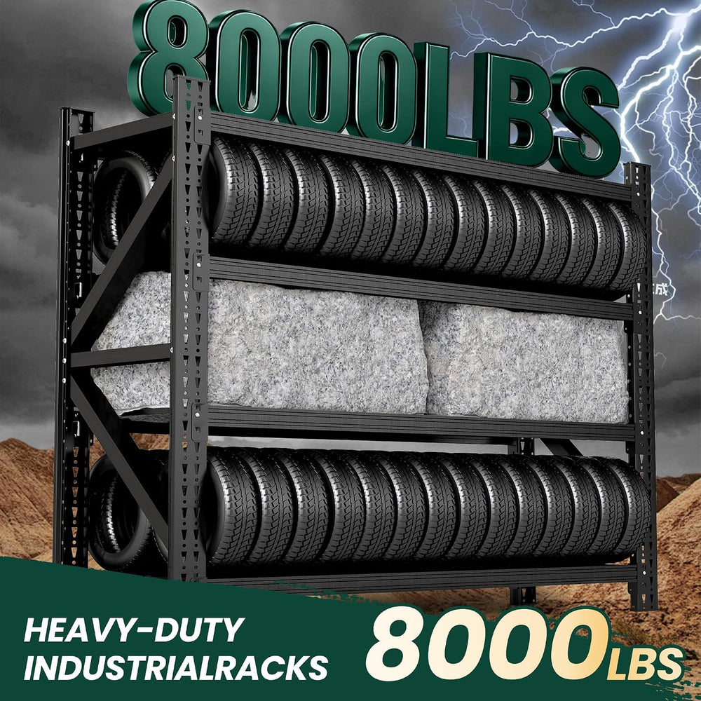 Heavy Duty Garage Storage Shelves 8000LBS Capacity, 67" Wide Metal Shelv...