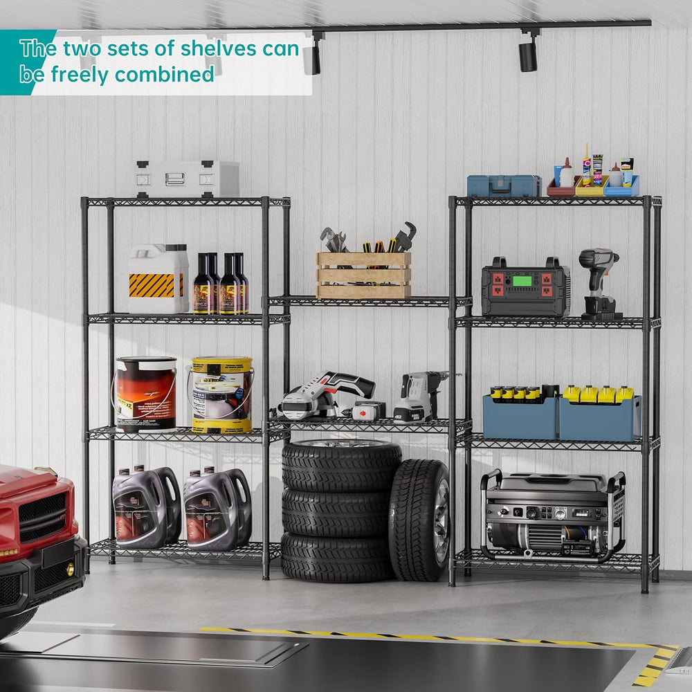 SINGAYE Shelf Closet Wire Shelving:Adjustable Metal Unit for Laundry Room Org...