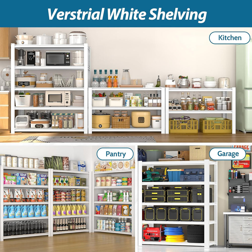 PrimeZone 36"W x 16"D x 72"H Closet Storage Shelves, 5-Tier Me...