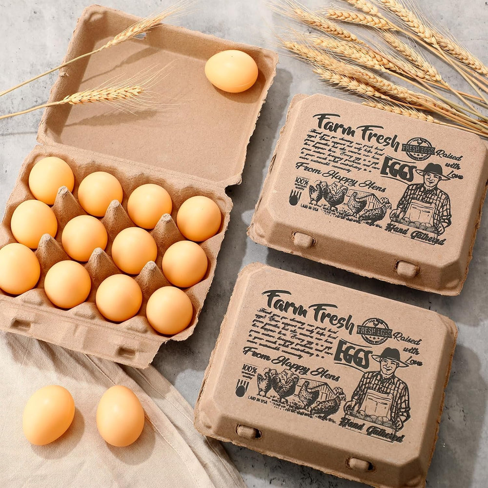 Honeydak 50 Pcs Egg Cartons Bulk 12 Count 3x4 Style Pulp Paper Egg Tray Dozen...