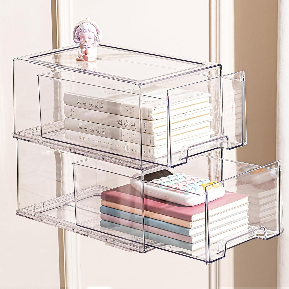 clear Drawer-Type Plastic Storage Box Bins Organizer,Family First Aid Kits Me...