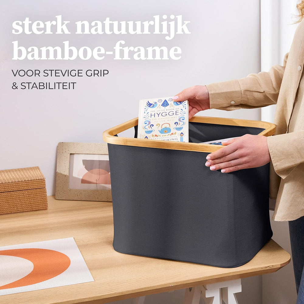 Hennez 40L Storage Basket For IKEA Kallax - Foldable Small Basket for Laundry...