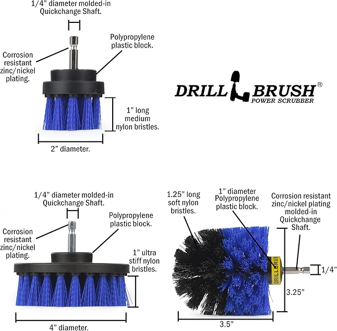 Drillbrush Boat Accessories – Kayak Cleaning Kit – Boat Cleaning Brush Kit – - Image 8