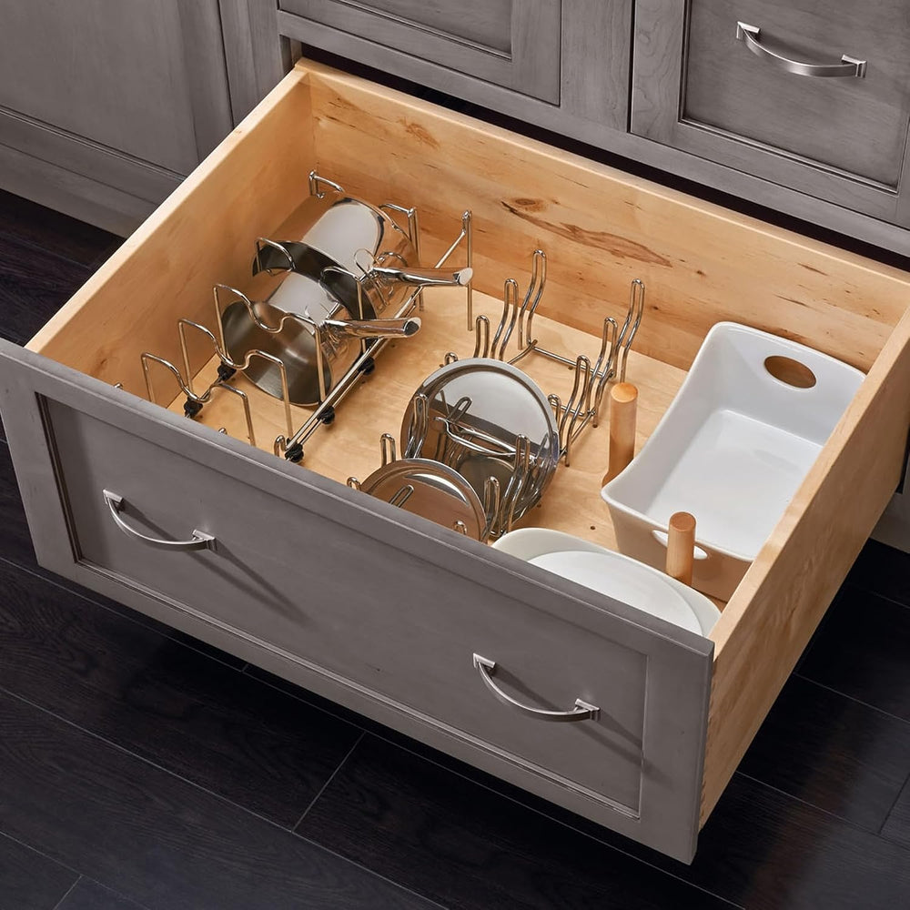Rev-A-Shelf Drop-In Pot and Pan Drawer Organizer Storage Rack for 4DPS & ...