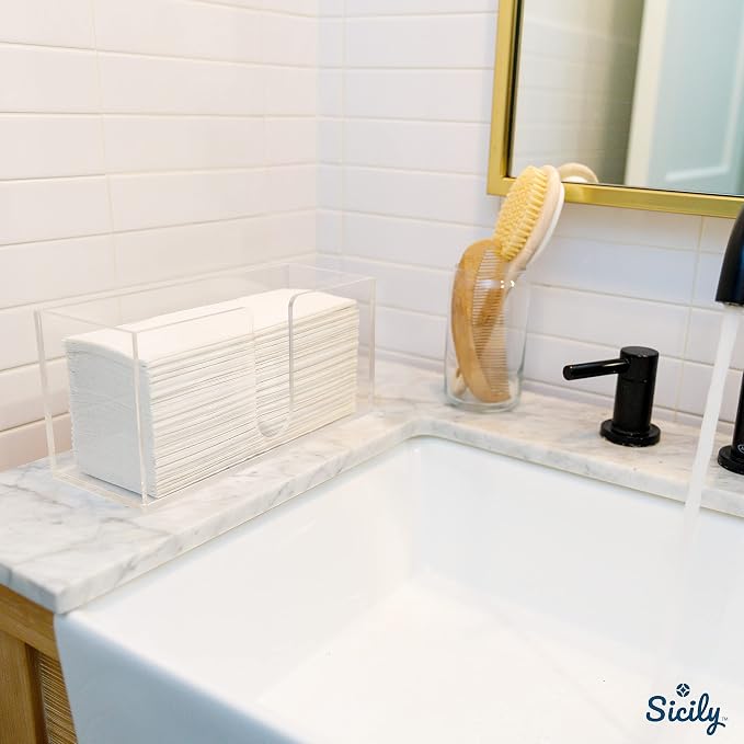 Acrylic Paper Towel Holder Paper Towel Dispenser Countertop-Bathroom, Kitchen - Image 6