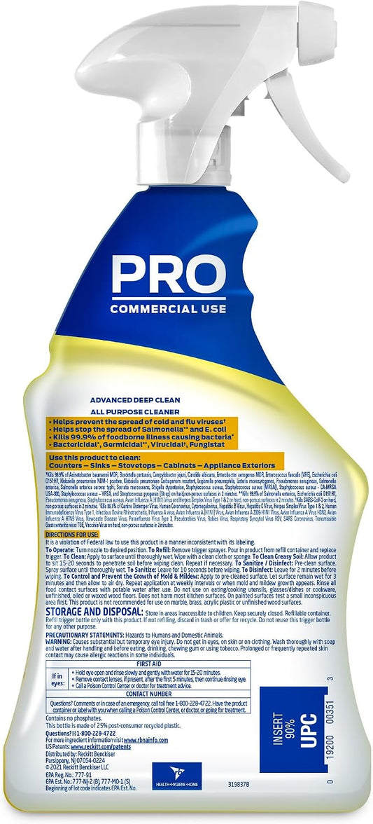 Lysol Pro All-Purpose Cleaner, Advanced Deep Cleaning Sanitizing and - Image 2