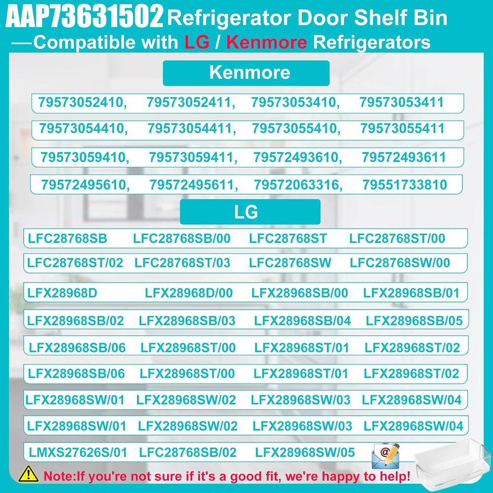AAP73631502 Refrigerator Door Shelf Basket Bin (Top Right) Compatible with lg...