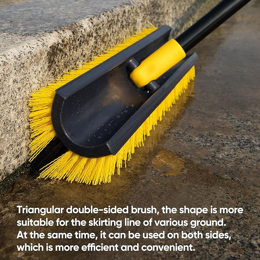 Yocada Double-Sided Floor Scrub Brush Triangle Brush Corner Crevice Cleaning - Image 2