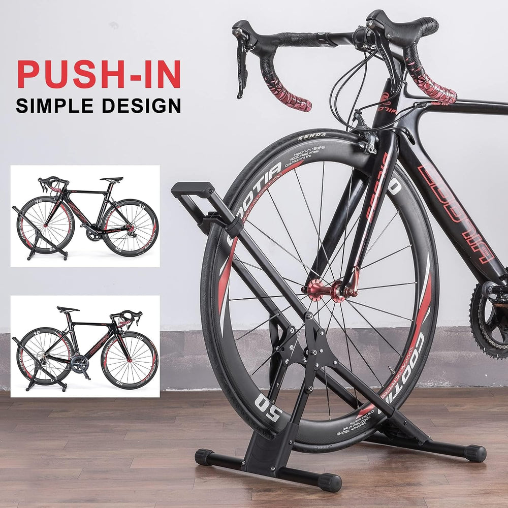 CHEPARK Bike Floor Stand Rack- Indoor Bike Stand for Garage/Home - Bike Stora...