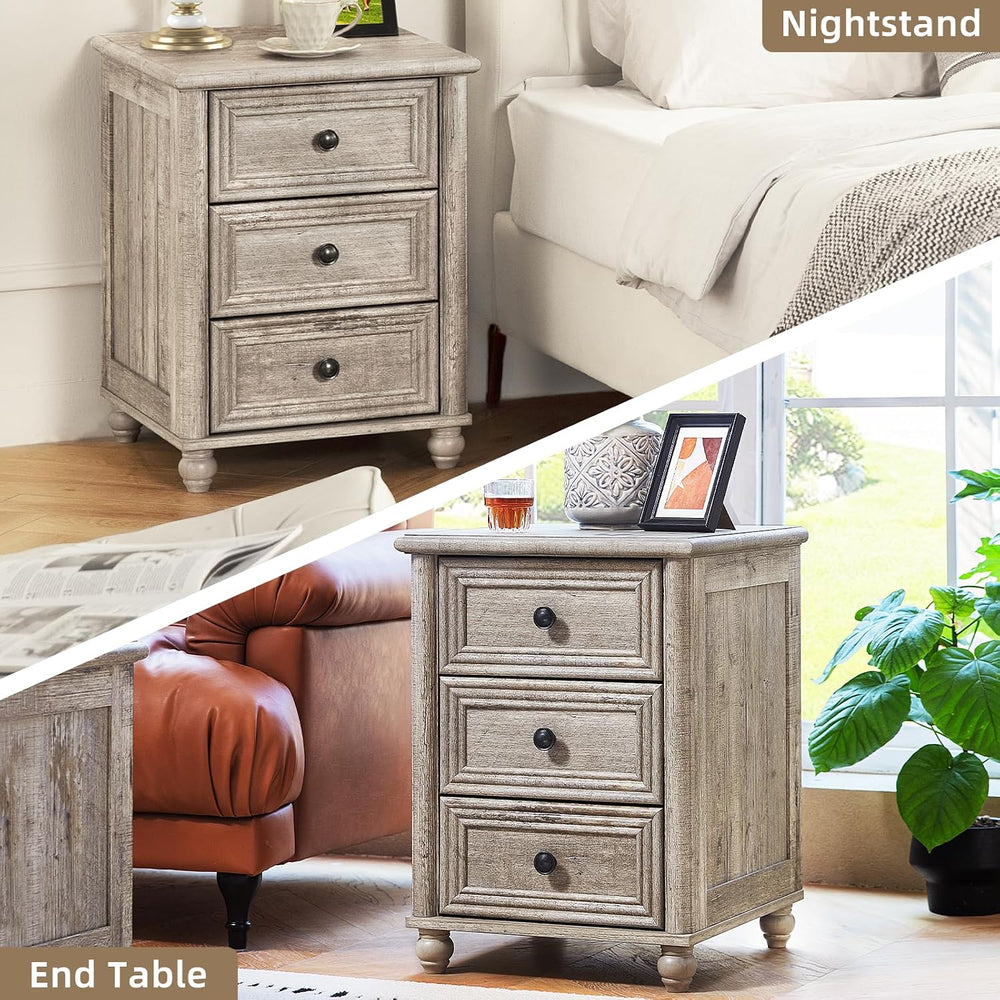 Farmhouse Dressers & Night Stand Set of 3, Wood 54'' Wide Dresser...