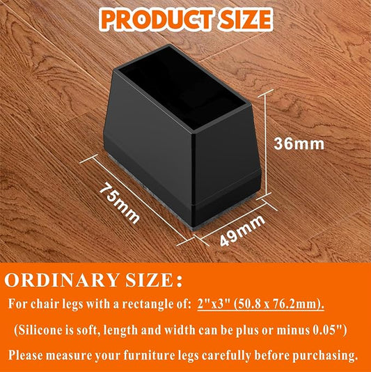 Rectangle Chair Leg Protectors for Hardwood Floors - Image 2