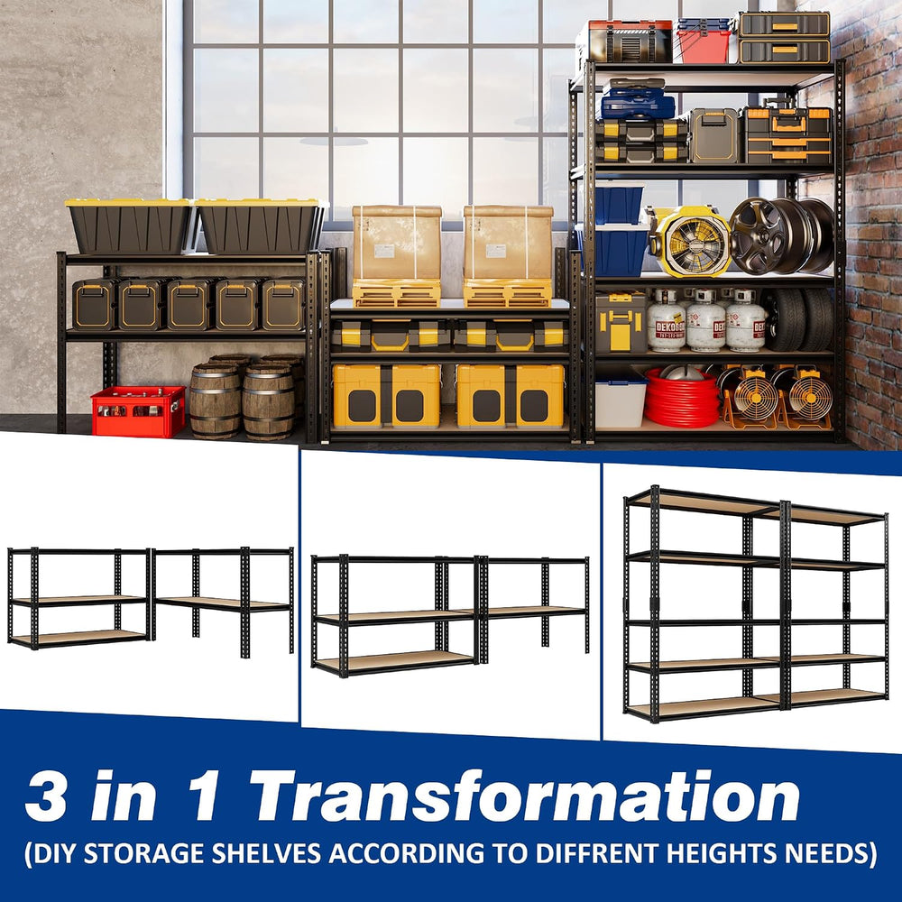 2025LBS Storage Shelves Heavy Duty 5 Tier Garage Storage Shelves