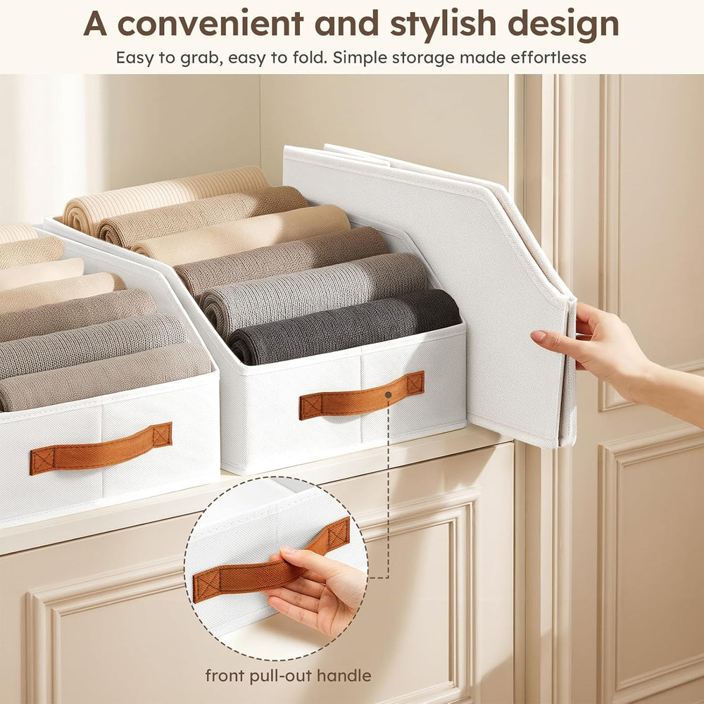 Homsorout Fabric Storage Bins for Organizing - 10 Pack Large Trapezoid Collap...