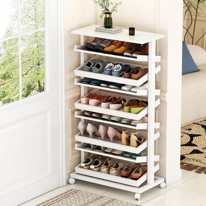 Shoe Rack for Closet, 8-Tier Tall Shoe Rack for Garage