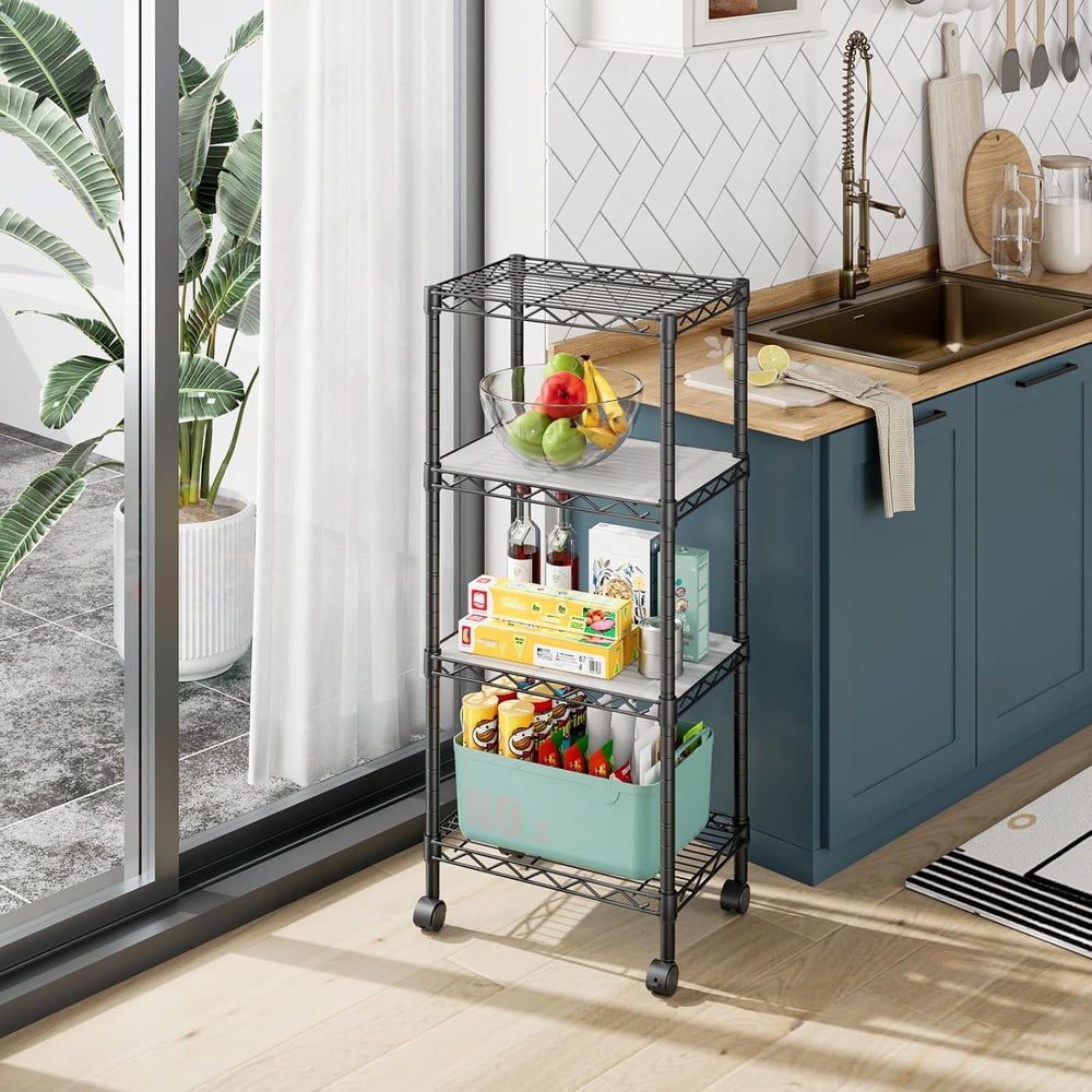 Golpart 4Tier Adjustable Storage Shelves Metal Wire Shelving Standing Shelf