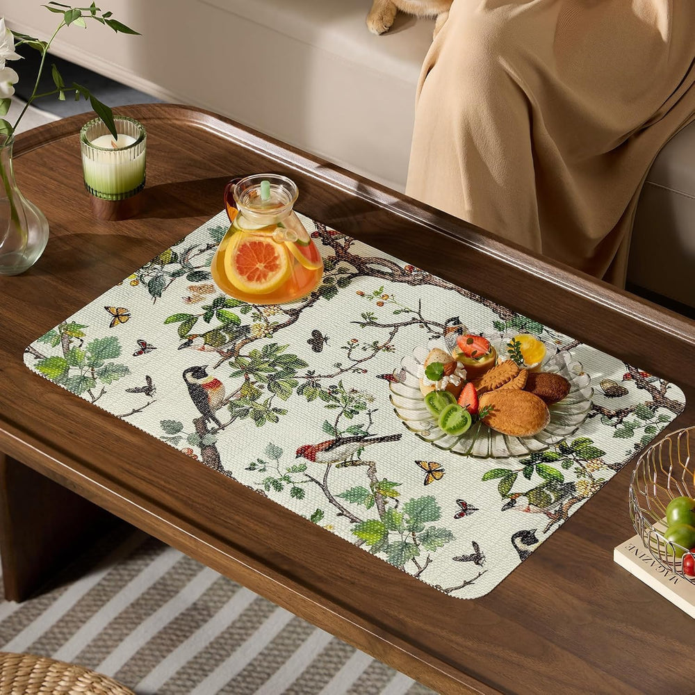 Quttisay Non-Adhesive Shelf Drawer Liner Floral Cabinet Liner for Shelves