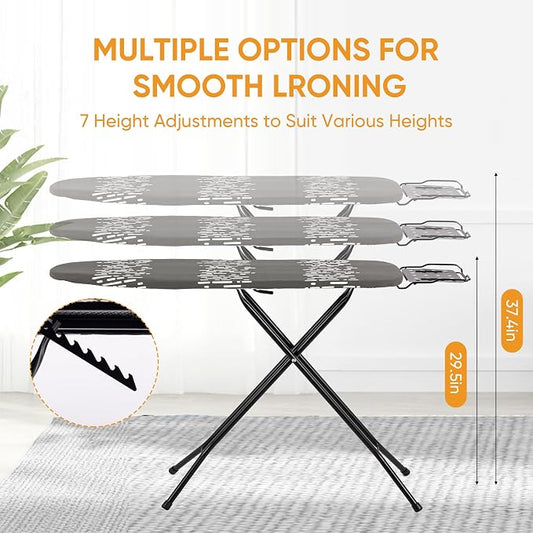 Deluxe Ironing Board with Heat Resistant Cover and Thicken Felt Pad, Safety - Image 2