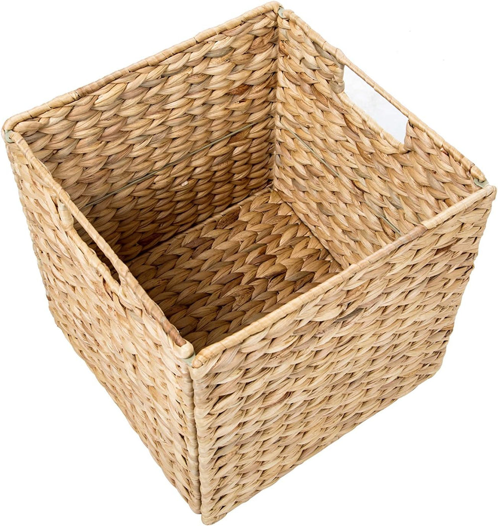 Foldable Hyacinth Storage Basket with Iron Wire Frame By Trademark Innovation...