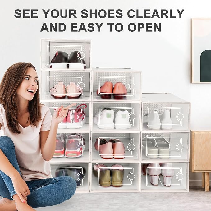 Kuject Large Shoe Organizers Storage Boxes - Image 6