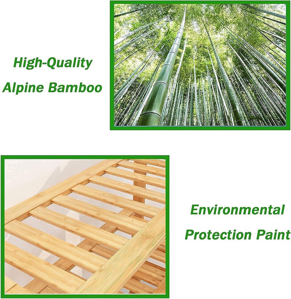 Bamboo Shoe Rack 4 Tier Shoe Organizer for Closet Entryway Shoe Shelf for Hom...