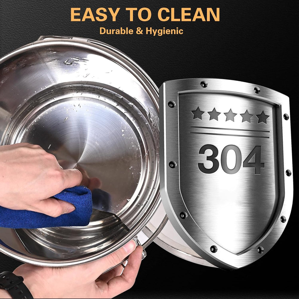 21L/5.6GAL and 12L/3.2GAL Stainless Steel Airtight Canister, Food Storage Can...
