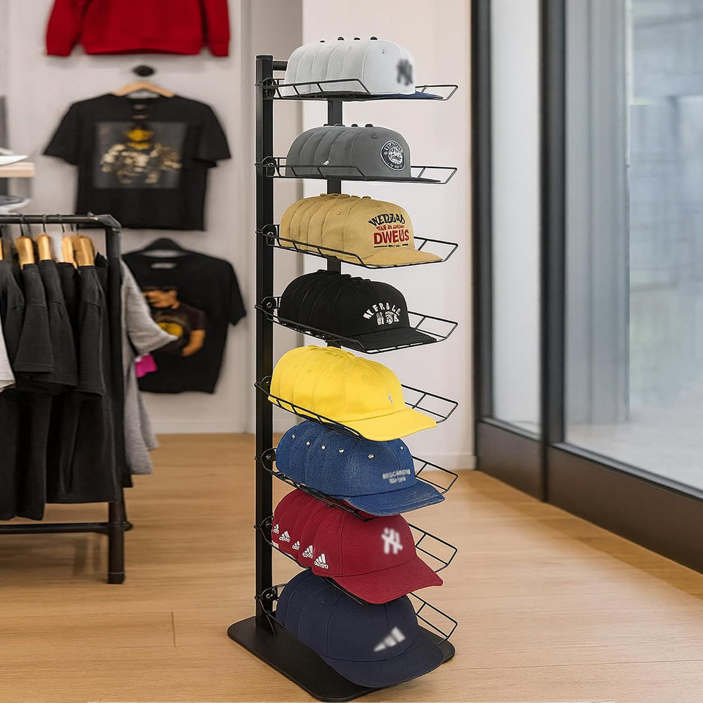 Hat Display 8 Tier, Hat Rack Stand Up to 70 Caps, Metal Hat Stands for Multip...
