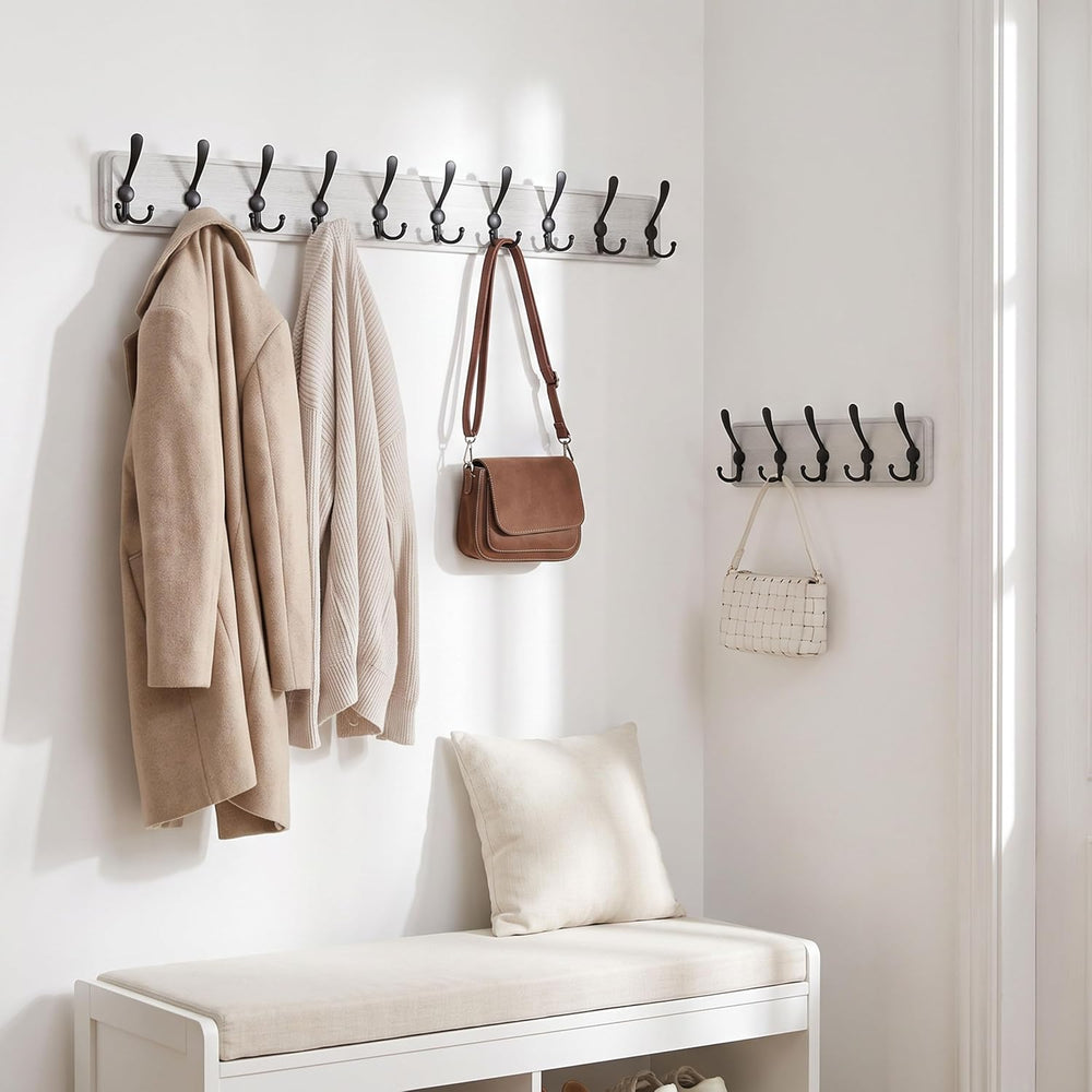 WEBI Coat Rack Wall Mount,38 9/16" Long,10 Hooks,Large Coat Hooks Wall M...
