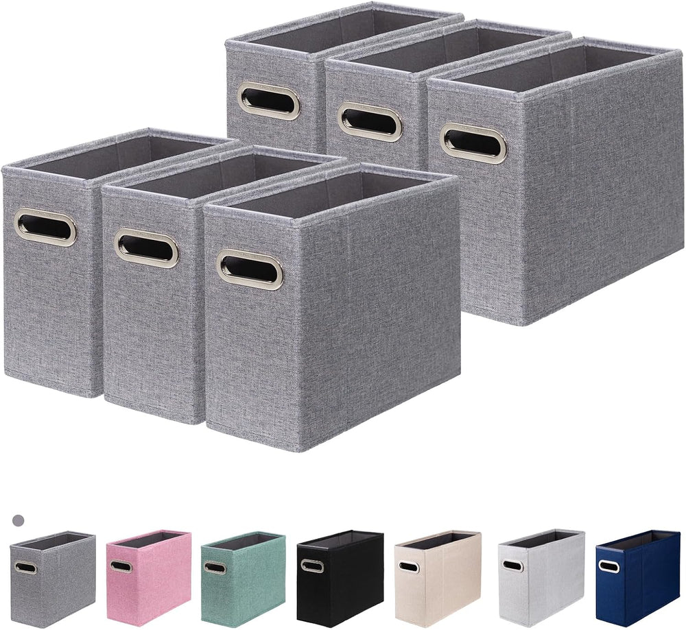 6 Packs Letter Size File Organizer, File Folders Organizer, Fabric Storage Bo...