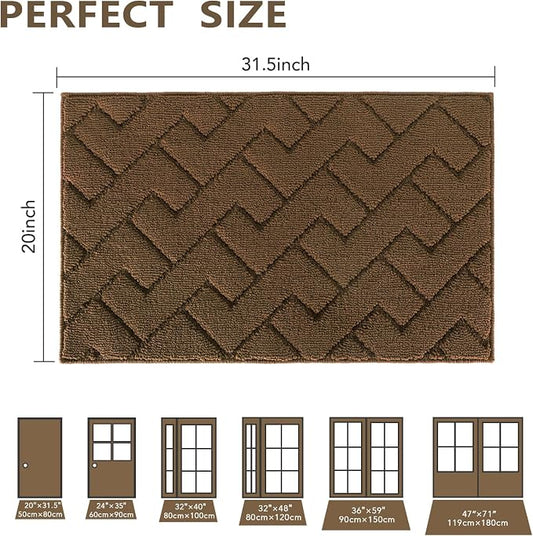 hicorfe Indoor Doormat, Front Back Door Mat TPR Backing Non Slip Mats 20"x31.5" - Image 2