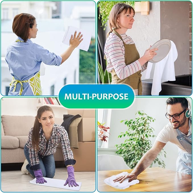 Newwiee 3 Pcs Extra Large Microfiber Cleaning Cloth 30" x 20" Washable Reusable - Image 7