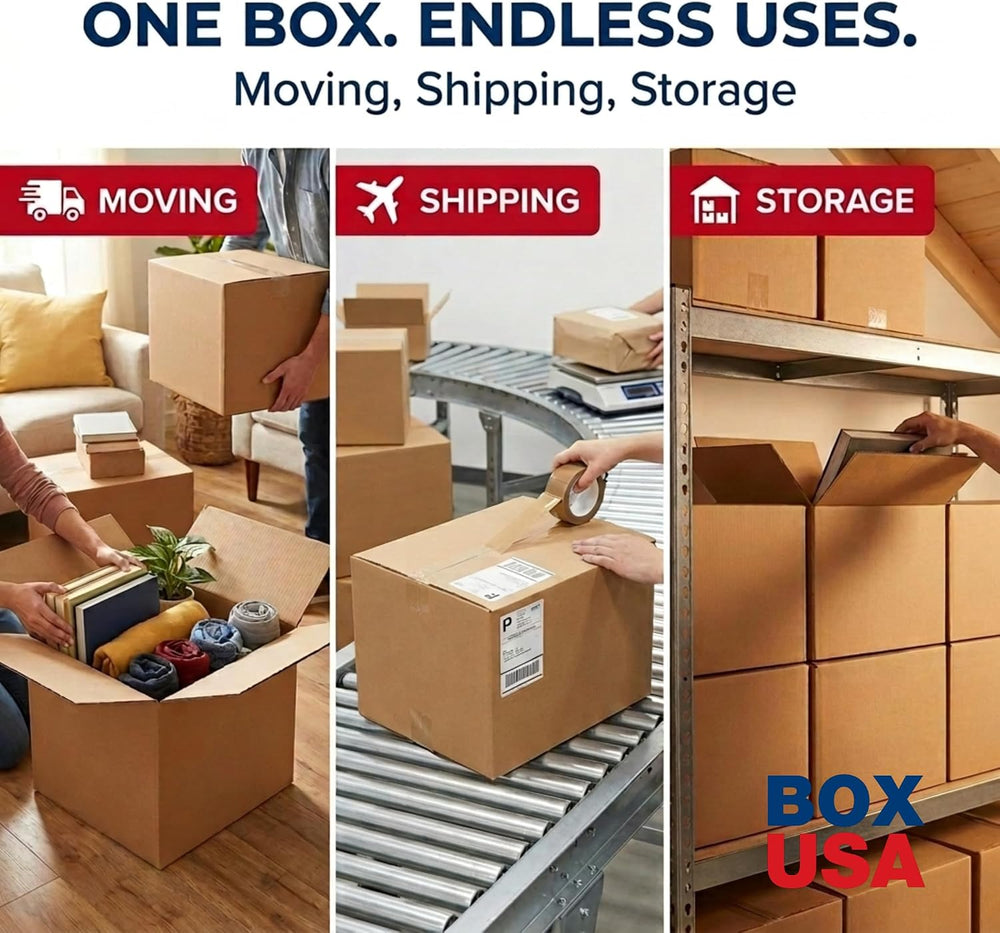 BOX USA Long Boxes Holds 65lbs, 20x10x6 25-Pk for Shipping & Packing