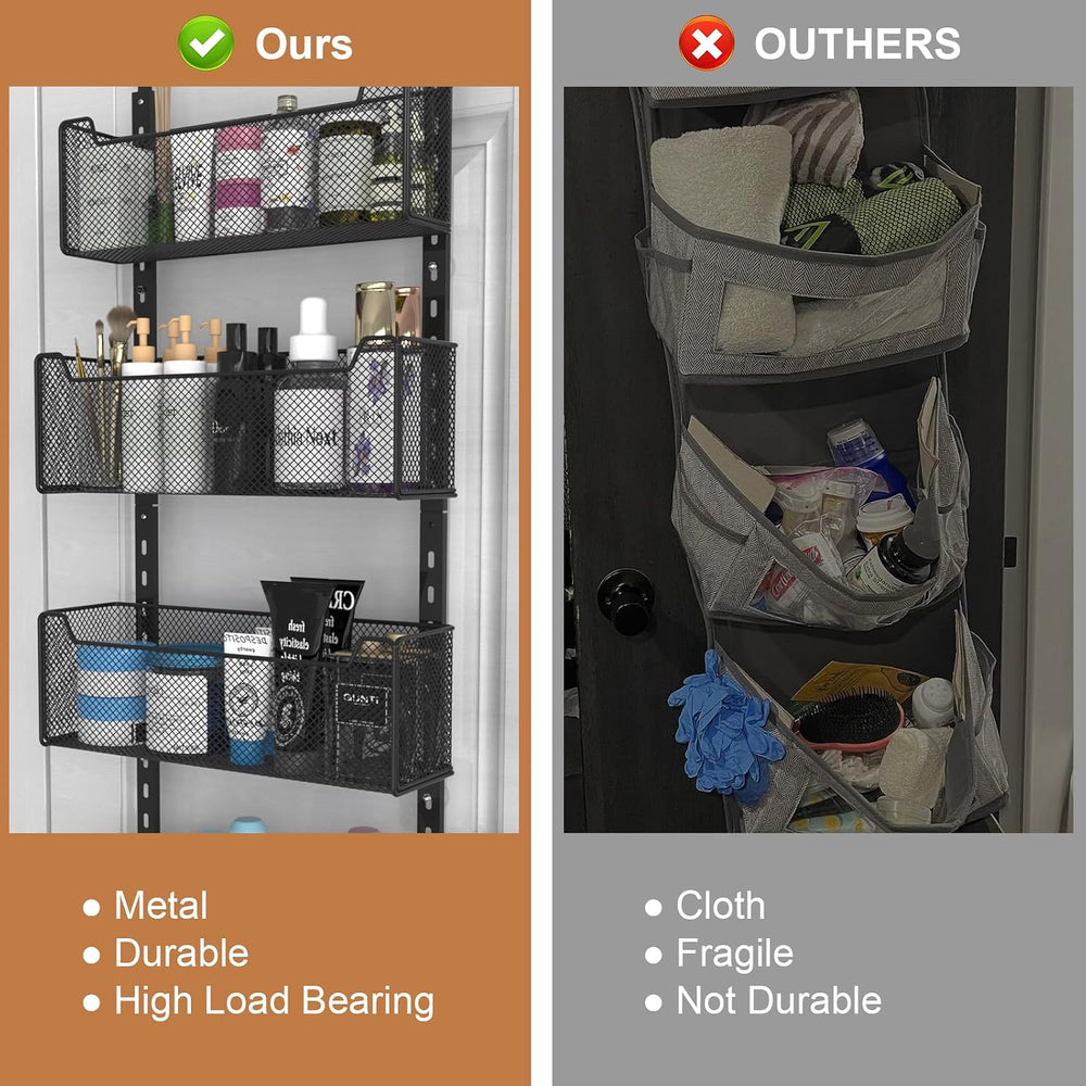 VyGrow Over The Door Organizer, 8-tier Metal Door Organizer Hanging with Adju...