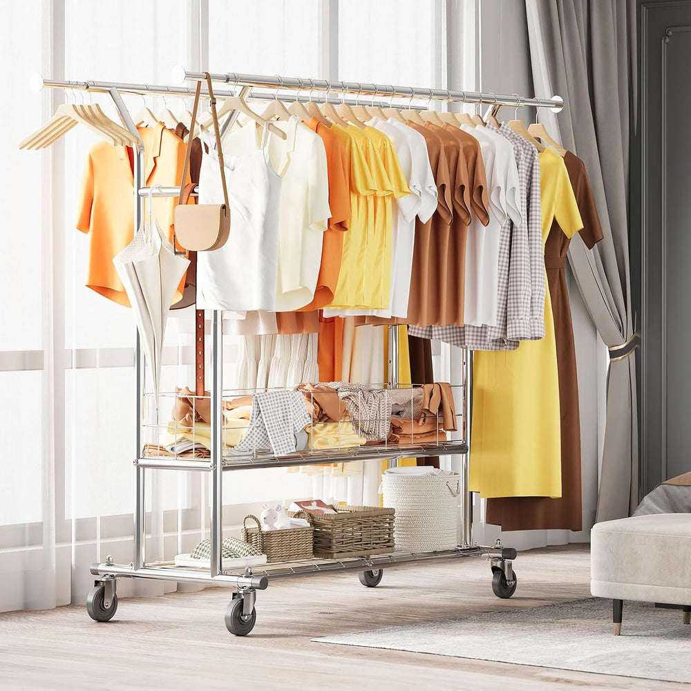 HOKEEPER Clothing Rack Heavy Duty Clothes Rack for Hanging Clothes Adjustable...
