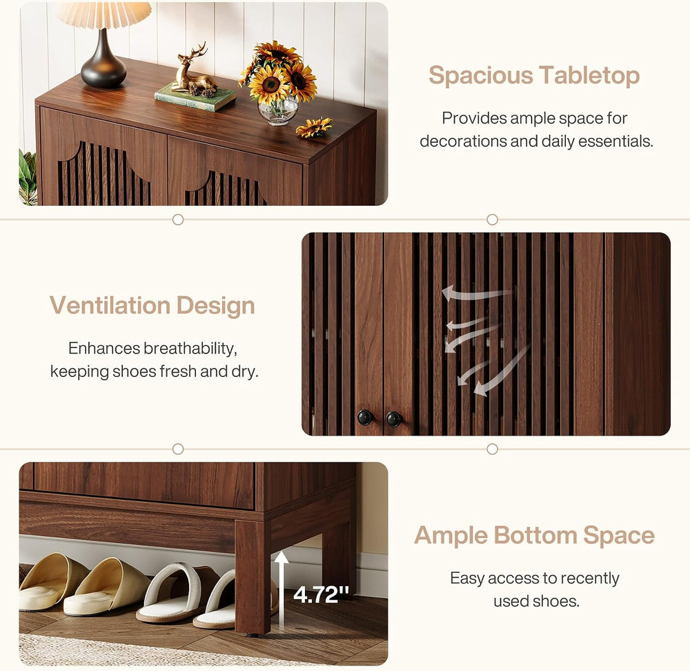 Tribesigns Shoe Cabinet with Doors, 5-Tier Shoe Storage Cabinet with Adjustab...